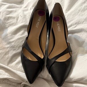 Nine West Black Strappy Heels